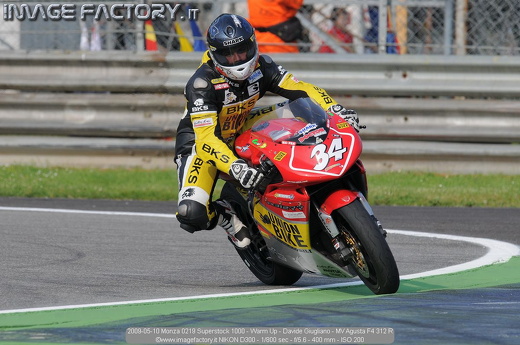 2009-05-10 Monza 0219 Superstock 1000 - Warm Up - Davide Giugliano - MV Agusta F4 312 R